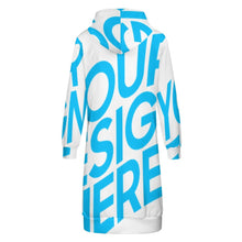 Lade das Bild in den Galerie-Viewer, Damen Lang Mantel Jacke mit Kapuze SDS002 mit Fotos Muster Text selbst gestalten und bedrucken