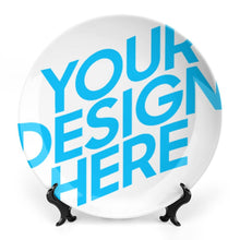 Lade das Bild in den Galerie-Viewer, Dekorativer Teller aus Bone China mit Fotos Muster Text Logo selbst gestalten und bedrucken