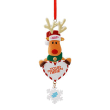 Lade das Bild in den Galerie-Viewer, Elch Weihnachtsschmuck Anhänger Christbaumschmuck aus Harz mit Foto Text selbst gestalten und bedrucken