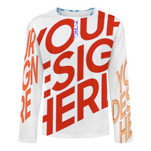 Lade das Bild in den Galerie-Viewer, Multi-Image-Design Herren Henleyshirt Langarm Shirt Rundhalsshirt mit Knopfleiste A37L mit Foto Design Motiv Text selbst gestalten und bedrucken