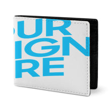 Lade das Bild in den Galerie-Viewer, Unisex Damen Herren Geldbörse Leder im Querformat mit Foto Design Motiv Text selbst gestalten und bedrucken