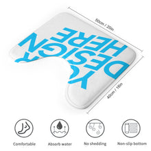 Lade das Bild in den Galerie-Viewer, U-förmige Bodenmatte Toilette Badezimmer WC Teppich rutschfeste Matte Toilettendeckel mit Fotos Muster Text Logo selbst gestalten und bedrucken