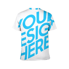 Lade das Bild in den Galerie-Viewer, Allover Print Rundhalsshirt Kurzarm Tshirt für Herren mit Fotos Muster Text Logo selbst gestalten und bedrucken