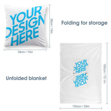 Lade das Bild in den Galerie-Viewer, (Druckteil zwei gleiche Bilder) doppelseitig bedruckte Kissen Wohndecke Flauschige Decke mit Fotos Muster Text selbst gestalten