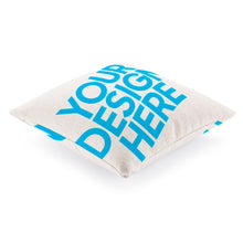Lade das Bild in den Galerie-Viewer, Weißer Leinen Kissenbezug Kissenhülle beidseitiger Druck mit Foto Text selbst gestalten und bedrucken