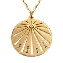 Lade das Bild in den Galerie-Viewer, Damen "Rund" Halskette Familienkette mit Anhänger aus 925 Sterling Silber X0010 mit Vergoldung / Rosévergoldung mit Gravur selbst gestalten