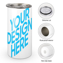 Lade das Bild in den Galerie-Viewer, 304 Edelstahl Vertikale Becher mit Deckel Thermobecher 300ml mit Fotos Muster Text Logo selbst gestalten und bedrucken