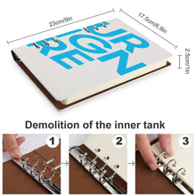 Lade das Bild in den Galerie-Viewer, Notizbuch Leder Cover mit hochwertigem Paperblanks Loseblatt Notizbuch selbst gestalten und bedrucken