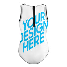 Lade das Bild in den Galerie-Viewer, Badeanzug NT032 für Mädchen mit Reißverschluss selbst gestalten und bedrucken
