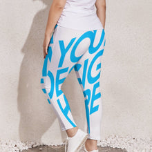 Lade das Bild in den Galerie-Viewer, Lange Leggings Freizeithose Stretch Hose in große Größen für Damen Frauen mit Foto Text selbst gestalten und bedrucken