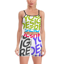 Lade das Bild in den Galerie-Viewer, Multi-Image-Design Damen / Frauen Yoga Set Yoga Sportanzug 2-tlg T08 mit Foto Design Motiv Text selbst gestalten und bedrucken