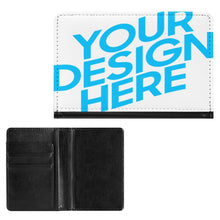 Lade das Bild in den Galerie-Viewer, PU Leder Reisepass Schutzhülle mit Fotos Muster Text Logo selbst gestalten und bedrucken