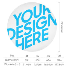 Lade das Bild in den Galerie-Viewer, Runde Tischdecke Tisch Abdeckung für Esszimmer Küche Dekoration mit Fotos Muster Text Logo selbst gestalten und bedrucken