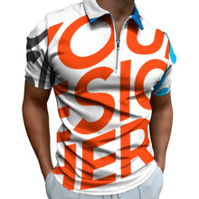 Lade das Bild in den Galerie-Viewer, Herren / Männer Multi-Image-Druck Poloshirt Kurzarm Shirt B470 mit Fotos Muster Text Logo selbst gestalten und bedrucken