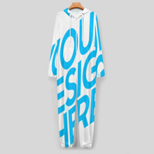 Lade das Bild in den Galerie-Viewer, Einzelbild-Design Unisex Damen / Herren Schlafanzug Pyjama Jumpsuit Overall Einteiler Hausanzug mit Foto Design Motiv Text selbst gestalten und bedrucken