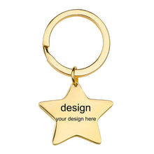 Lade das Bild in den Galerie-Viewer, Schlüsselanhänger Metall Anhänger aus Titan Stahl (fünf Stil verfügbar) mit Namen Gravur selbst gestalten