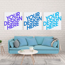 Lade das Bild in den Galerie-Viewer, Multi-Image-Design Druck Quadrat-Stil 3 Panel hängende Poster / Leinwandbild 3-teilig / Leinwand Malerei mit Foto selbst gestalten und bedrucken