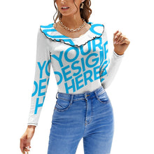 Lade das Bild in den Galerie-Viewer, Enges Lotusblatt Langarmshirt NZ129 - Damen / Frauen - selbst gestalten und bedrucken