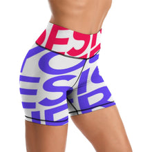 Lade das Bild in den Galerie-Viewer, Multi-Image-Design Damen / Frauen Kurze Yoga Hose Yoga Short Y09A mit Foto Design Motiv Text selbst gestalten und bedrucken