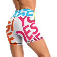 Lade das Bild in den Galerie-Viewer, Multi-Image-Design Damen / Frauen Sport Yoga Short Y10A mit Foto Design Motiv Text selbst gestalten und bedrucken