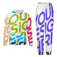 Lade das Bild in den Galerie-Viewer, Multi-Image-Design Unisex Jogginganzug Trainingsanzug SET Jogginghose & Hoodie Damen Herren mit Foto Design Motiv Text selbst gestalten und bedrucken