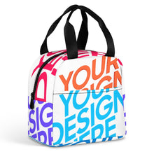 Lade das Bild in den Galerie-Viewer, Multi-Image-Druck Lunchtasche Kühltasche Isoliertasche Lunchbag Thermotasche mit Reißverschluss mit Fotos Muster Text Logo selbst gestalten und bedrucken