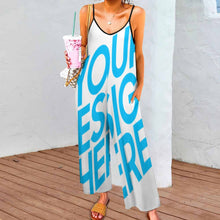 Lade das Bild in den Galerie-Viewer, Jumpsuit Overall (mit Bindegürtel) und weitem Bein LTY007 mit Fotos Muster Text Logo selbst gestalten und bedrucken