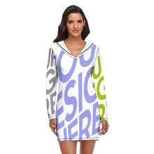 Lade das Bild in den Galerie-Viewer, Multi-Image-Design Damen / Frauen Pyjama Nachthemd QZ6056 mit Foto Design Motiv Text selbst gestalten und bedrucken