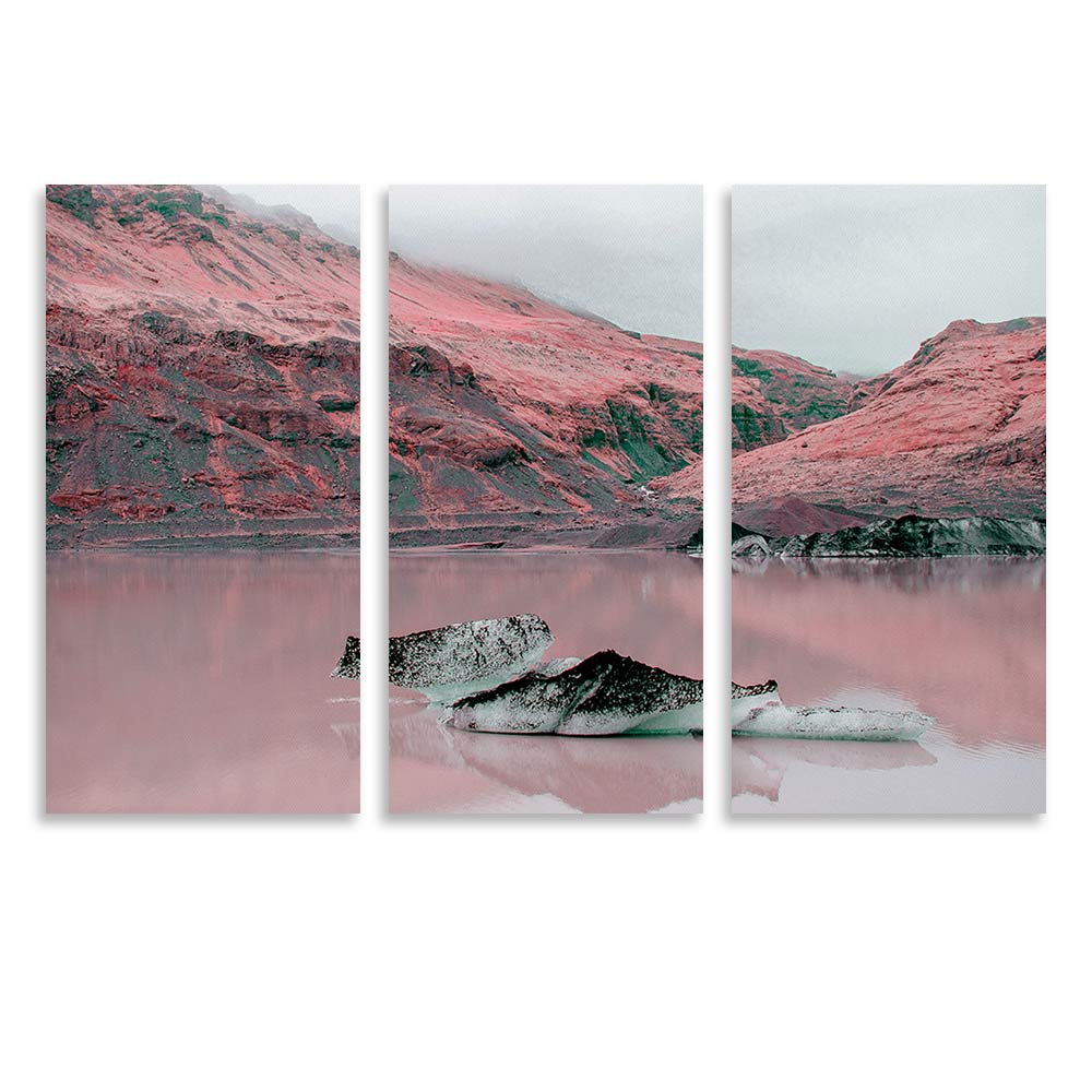 3 Panel hängende Poster vertikal 1:2 / Leinwandbild 3-teilig / Leinwand