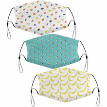 Lade das Bild in den Galerie-Viewer, 3 Stück / Packung Kinder Mund-Nasen-Maske Gesichtsmaske mit Filter mit 3 verschiednen Fotos selbst gestalten und bedrucken
