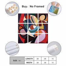 Lade das Bild in den Galerie-Viewer, Multi-Image-Design Druck hängende Poster 9 Panel / Wandbilder 9-teilig / Leinwandbild Malerei mit Foto selbst gestalten und bedrucken