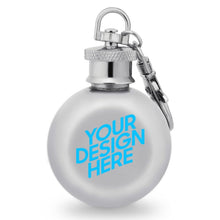 Lade das Bild in den Galerie-Viewer, Kleine Mini Weinflasche mit doppelseitigem UV Druck aus Lebensmittelqualität Metall Edelstahl mit Foto selbst gestalten und bedrucken