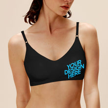 Lade das Bild in den Galerie-Viewer, (Druck auf dem unteren linken Teil) Personalisierte nahtlose Push-up-BH Bustier Bralette BH Sling Unterwäsche BH WH022 mit Fotos Muster Text Logo selbst gestalten und bedrucken