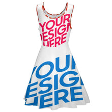 Lade das Bild in den Galerie-Viewer, Runder Kragen, ohne Ärmel, Kurzes und casuales Kleid für Damen Frauen mit Ihrem eigenen Design Logo oder Foto selbst gestalten und bedrucken