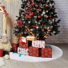 Lade das Bild in den Galerie-Viewer, Weihnachtsbaumrock Weihnachtsbaumdecke mit Fransenspitze selbst gestalten und bedrucken