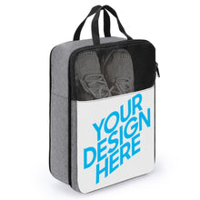 Lade das Bild in den Galerie-Viewer, Reiseschuhtasche Schuhbeutel Grau selbst gestalten und bedrucken