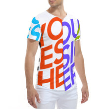 Lade das Bild in den Galerie-Viewer, Große Größen Multi-Image-Druck Voll Druck Herren / Männer TSHIRT Baseball Kurzarmshirt Kurzarmhemd AJT mit Fotos Muster Text Logo selbst gestalten und bedrucken