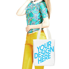 Lade das Bild in den Galerie-Viewer, 32×38cm Beidseitiger Druck Canvas Tote Tasche Stoffbeutel Einkaufstasche mit Innentasche selbst gestalten und bedrucken