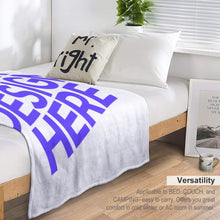 Lade das Bild in den Galerie-Viewer, Tagesdecke Kuscheldecke Wohndecke Flanell Sofadecke Home Living für Zuhause und unterwegs mit Foto Design Motiv Text selbst gestalten und bedrucken (Vertikale Version)