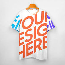 Lade das Bild in den Galerie-Viewer, Multi-Image-Druck Allover Print TShirt 100% Baumwolle T-Shirt ay001 Männer Herren mit Fotos Muster Text Logo selbst gestalten und bedrucken