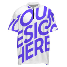 Lade das Bild in den Galerie-Viewer, Herren / Männer T Shirt Laufshirt Kurzarm mit Zip MXLD005 mit Foto Design Motiv Text selbst gestalten und bedrucken (Simple Design)