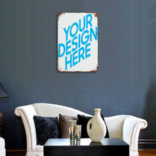 Lade das Bild in den Galerie-Viewer, Eisenblech Metallschild Blechschilder Deko Schild mit Spruch Wand- und Türdeko Vertikale Platte Mit Rost selbst gestalten und bedrucken