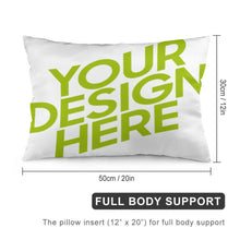 Lade das Bild in den Galerie-Viewer, Langer Kissenbezug Kissenhülle beidseitiger Druck mit Foto Muster Text selbst gestalten und bedrucken