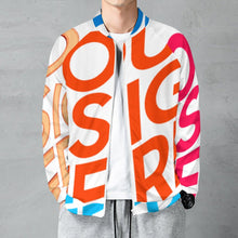 Lade das Bild in den Galerie-Viewer, Multi-Image-Druck Bomberjacke Collegejacke College Jacke WY10 für Herren mit Fotos Muster Text Logo selbst gestalten und bedrucken