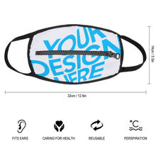 Lade das Bild in den Galerie-Viewer, Waschbare Maske mit Reißverschluss Erwachsene AllOver Druck selbst gestalten und bedrucken