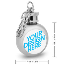 Lade das Bild in den Galerie-Viewer, Kleine Mini Weinflasche mit doppelseitigem Druck Acryl-Aufkleber aus Lebensmittelqualität Metall Edelstahl mit Foto selbst gestalten und bedrucken