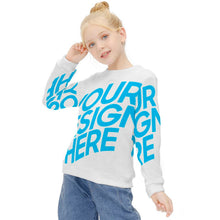 Lade das Bild in den Galerie-Viewer, Mädchen MY03 Sweatshirt Pullover mit Rundhalsausschnitt mit Fotos Motiven selbst gestalten und bedrucken