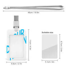 Lade das Bild in den Galerie-Viewer, Vertikal-Version Arbeitskarte ID Hülle Arbeitskartenschale Work Card Shell mit Foto Text Muster selbst gestalten und bedrucken