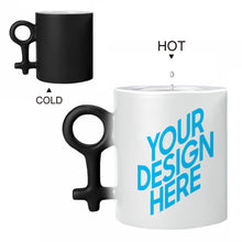 Lade das Bild in den Galerie-Viewer, Paare / beste Freundinen Farbwechsel Tassen schwarze magic Tasse Zaubertassen Fototasse aus Keramik - 2 Stücke / Packung - selbst gestalten und bedrucken