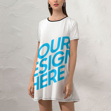 Lade das Bild in den Galerie-Viewer, Sommerkleid Kurzarm-Kleid NZ011 Damen / Frauen selbst gestalten und bedrucken